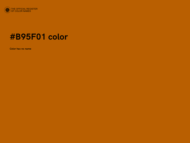 #B95F01 color image