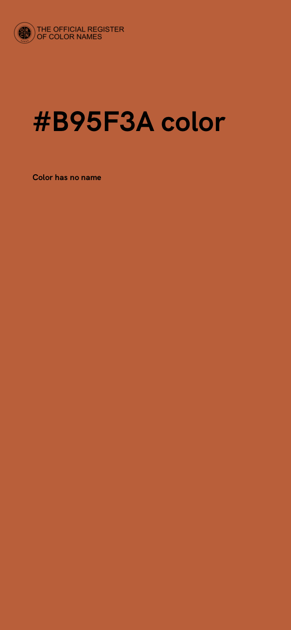 #B95F3A color image