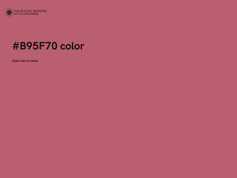 #B95F70 color image
