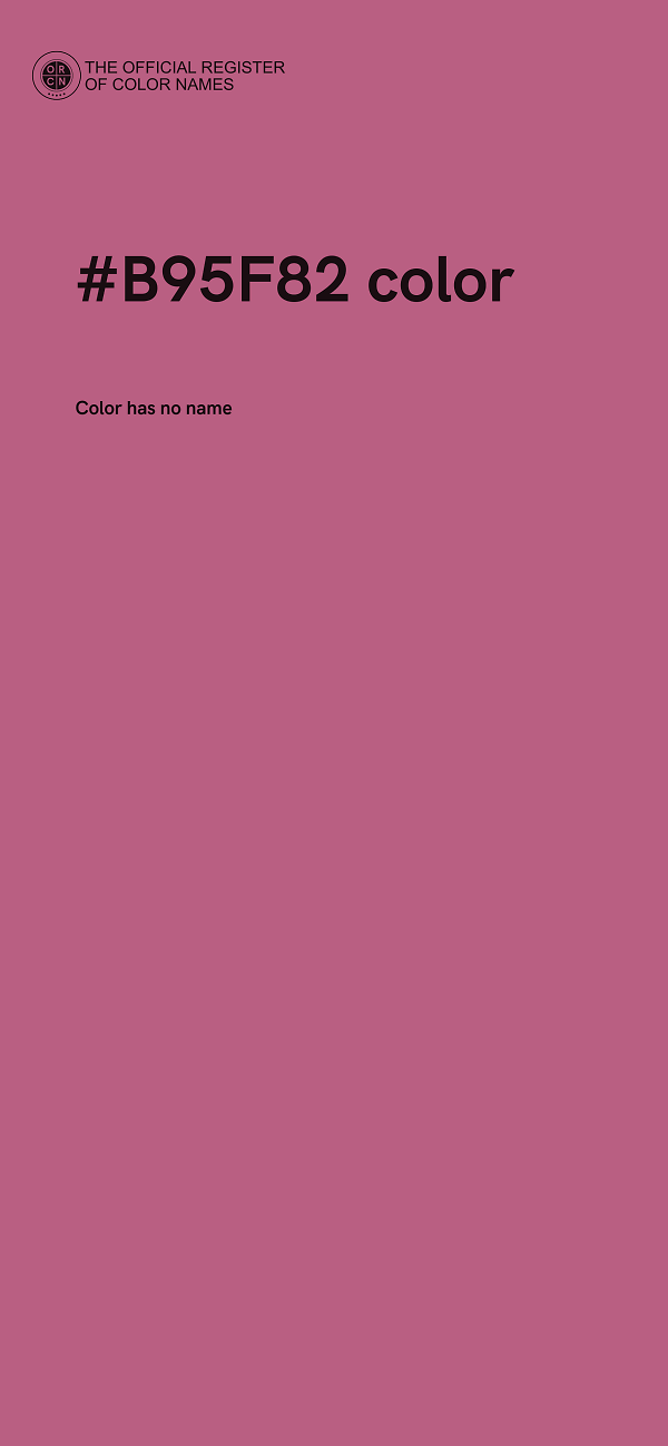 #B95F82 color image