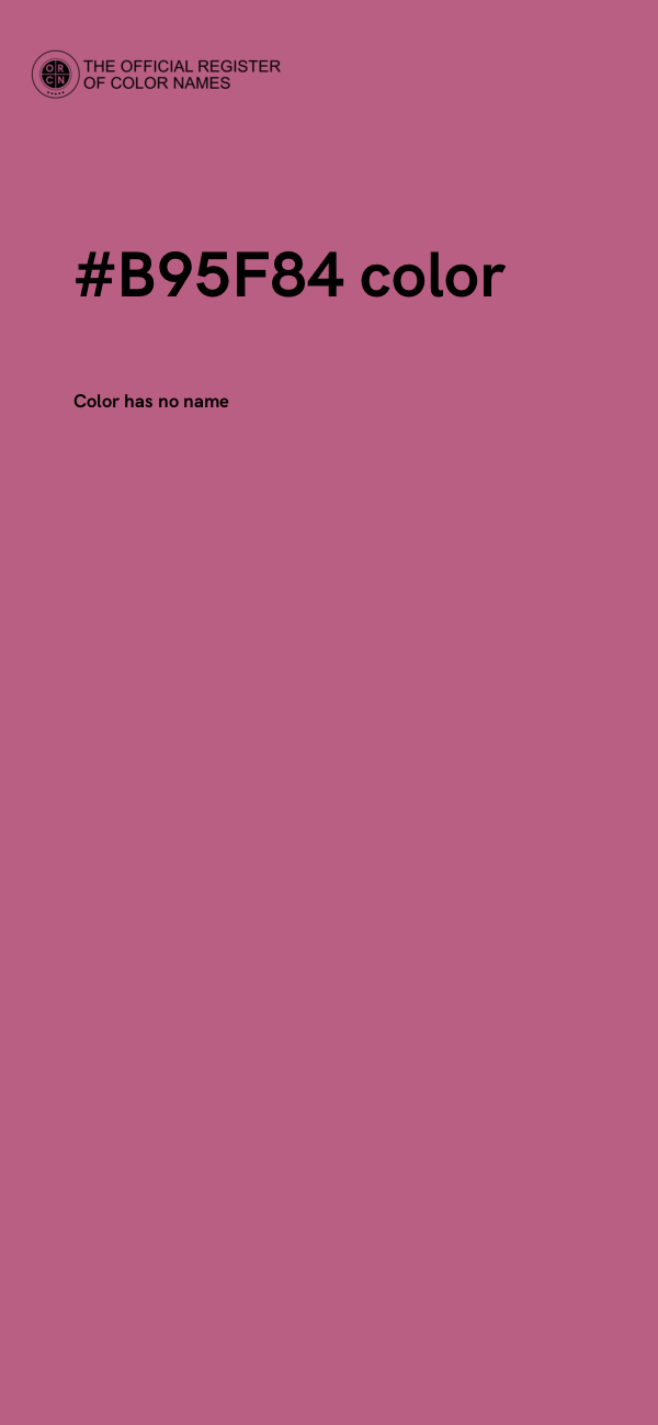 #B95F84 color image