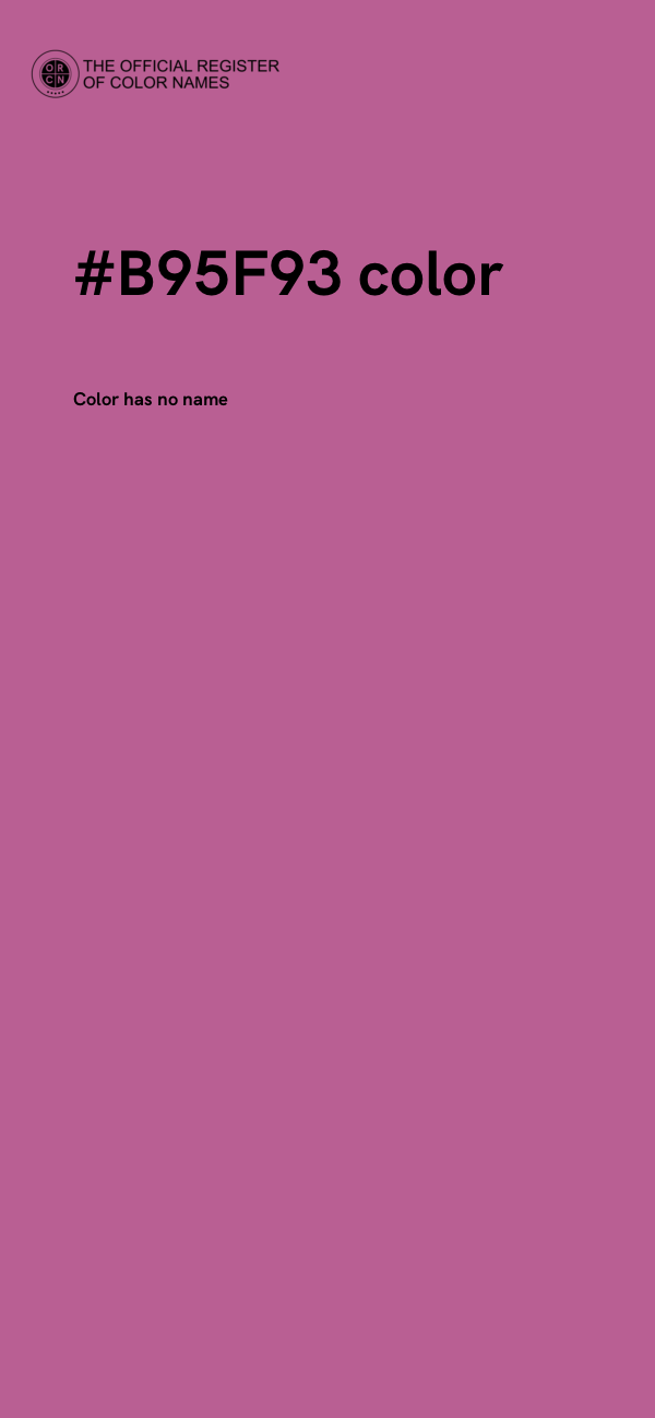 #B95F93 color image