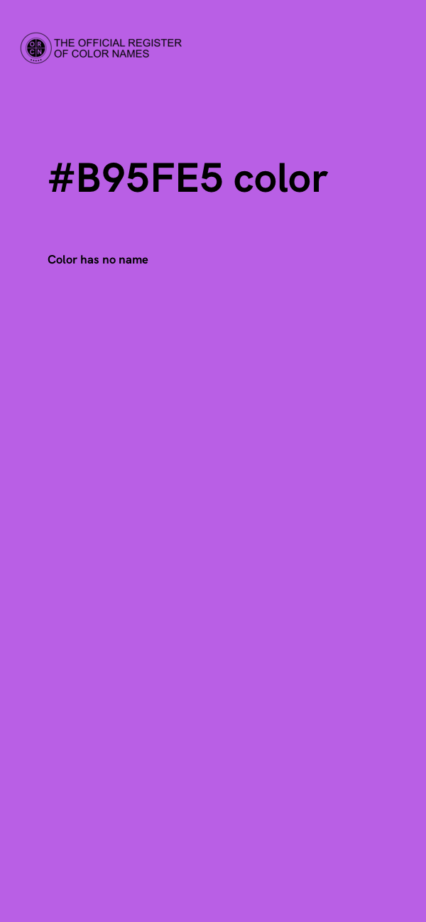 #B95FE5 color image