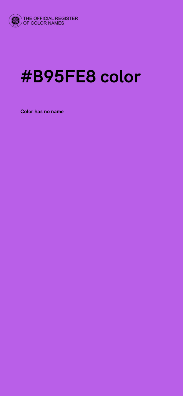 #B95FE8 color image
