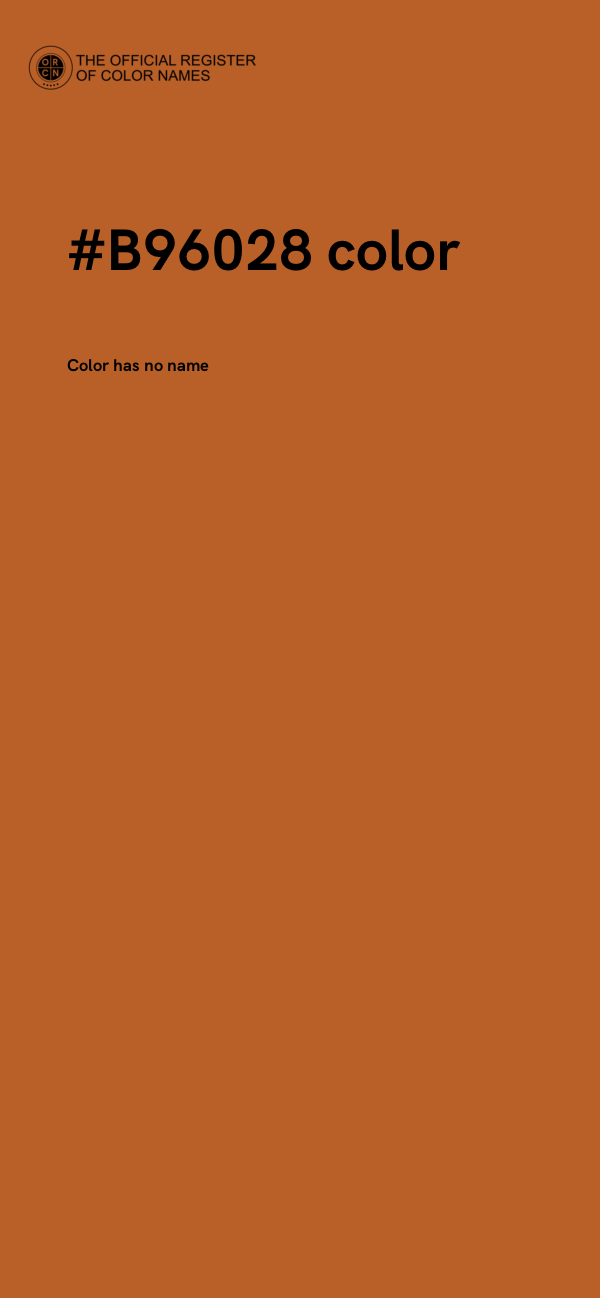 #B96028 color image