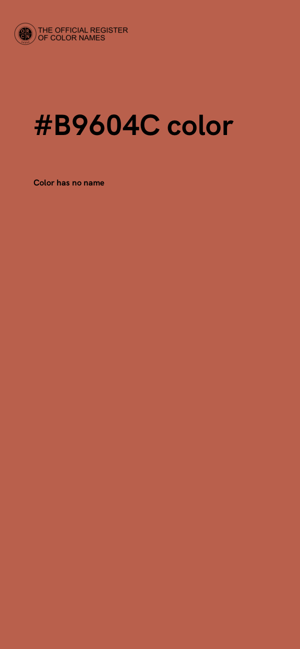 #B9604C color image