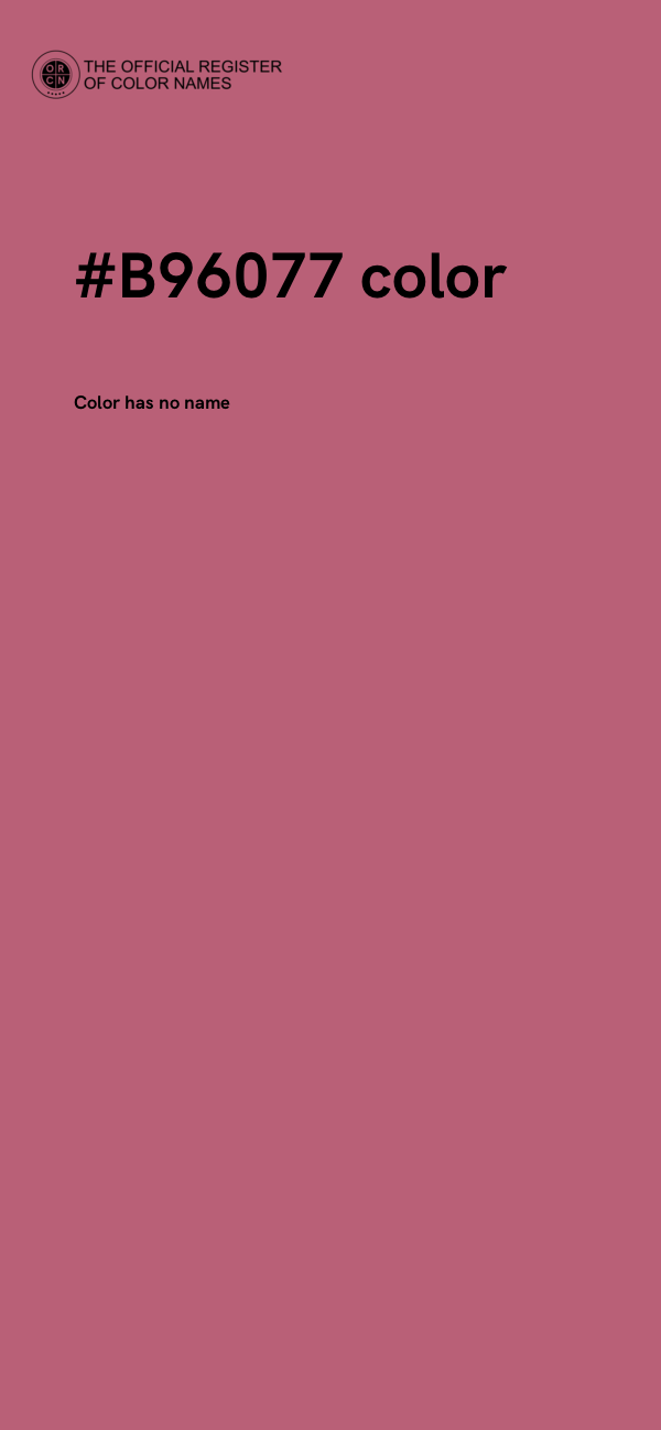 #B96077 color image