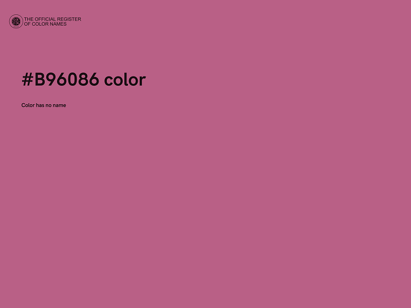 #B96086 color image