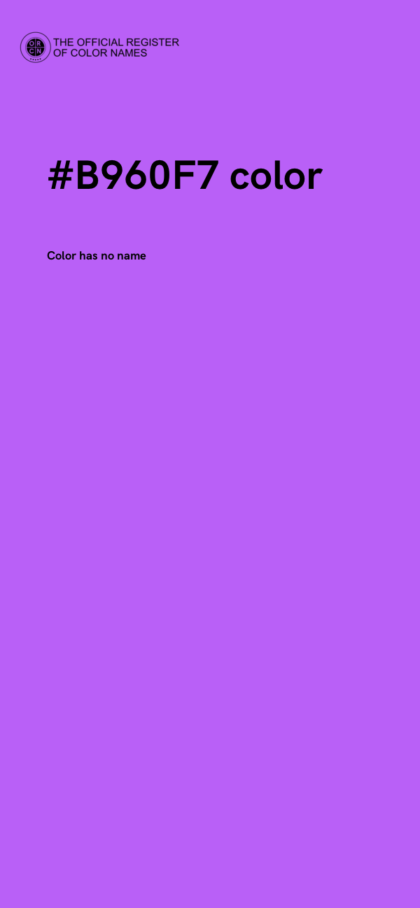 #B960F7 color image