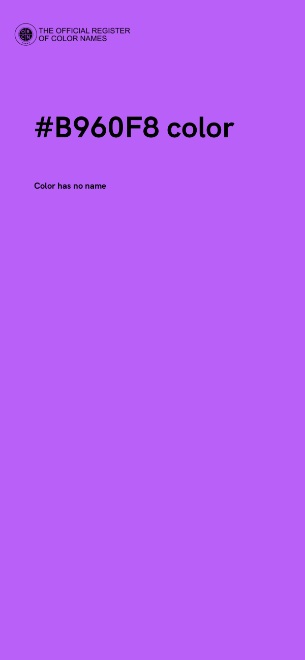 #B960F8 color image