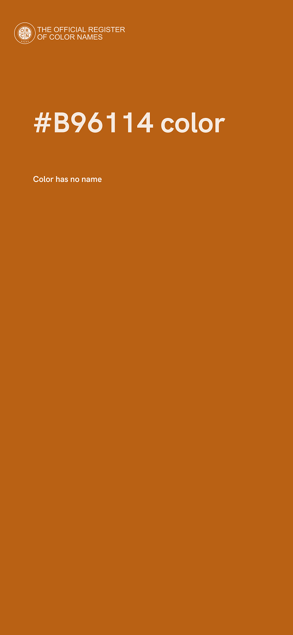 #B96114 color image