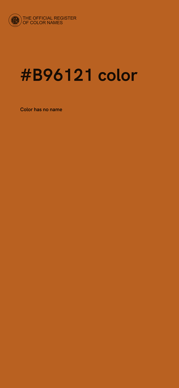 #B96121 color image