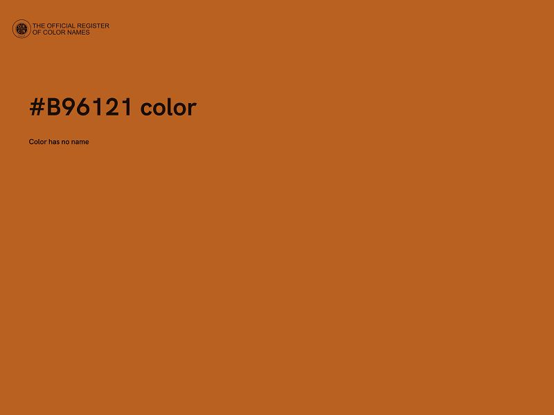 #B96121 color image