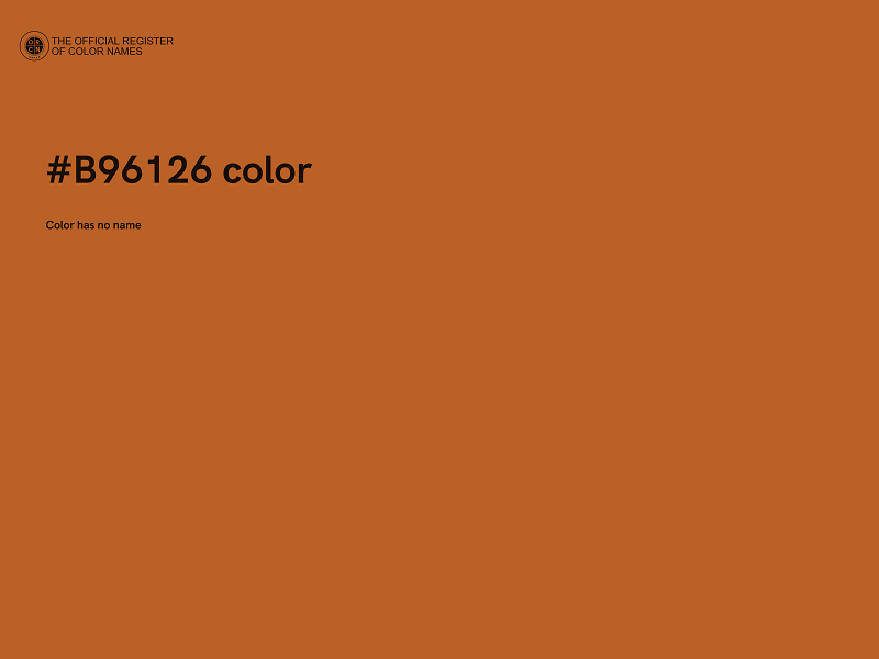 #B96126 color image