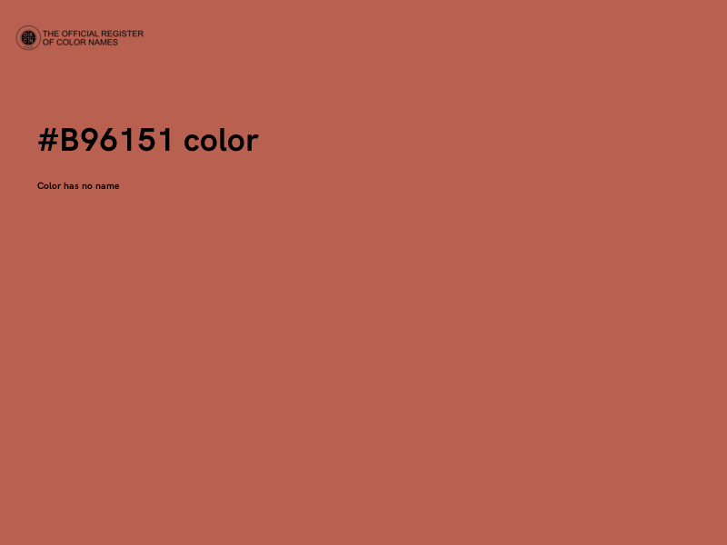 #B96151 color image