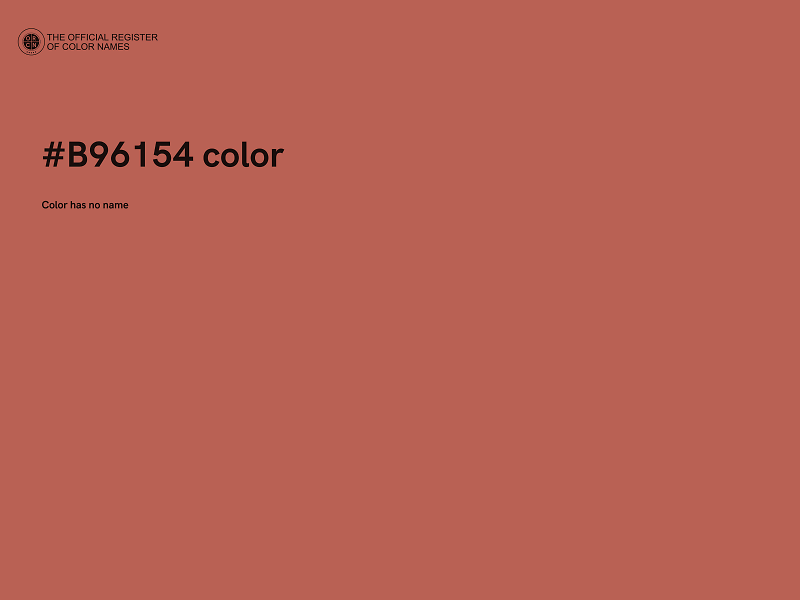 #B96154 color image