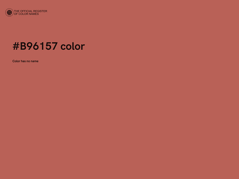 #B96157 color image