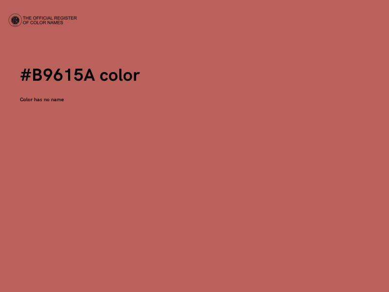 #B9615A color image