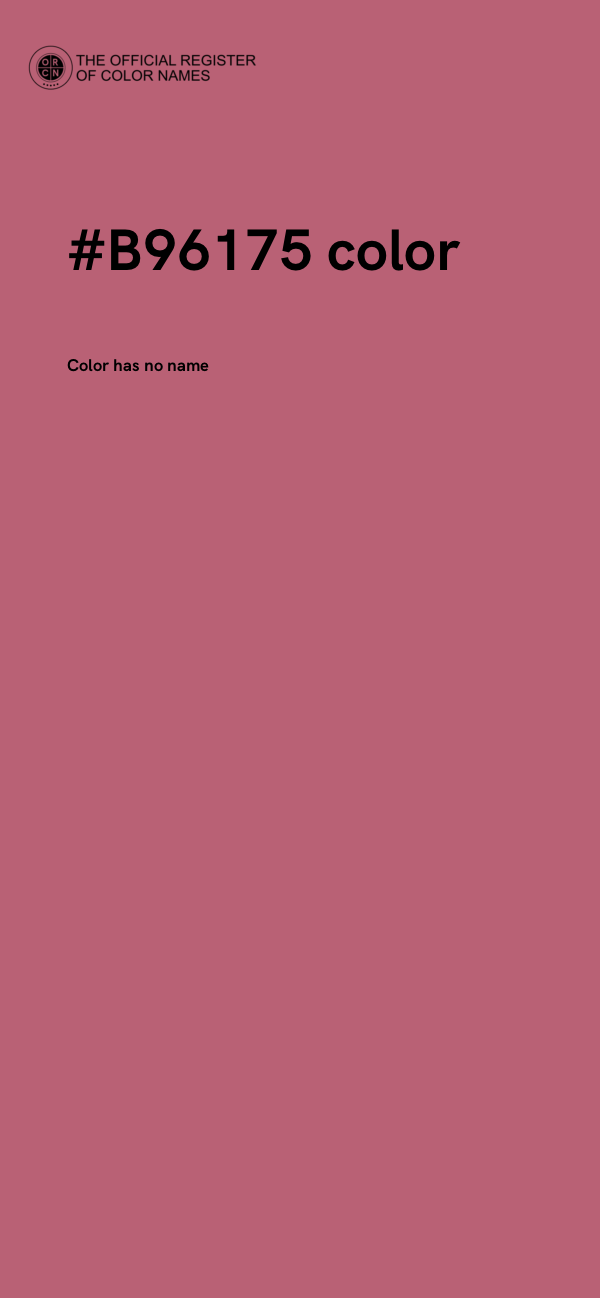 #B96175 color image
