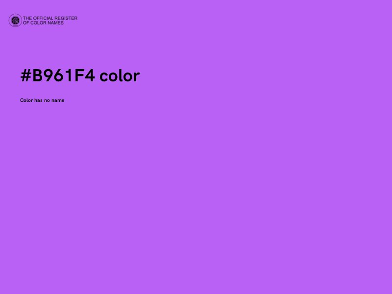 #B961F4 color image