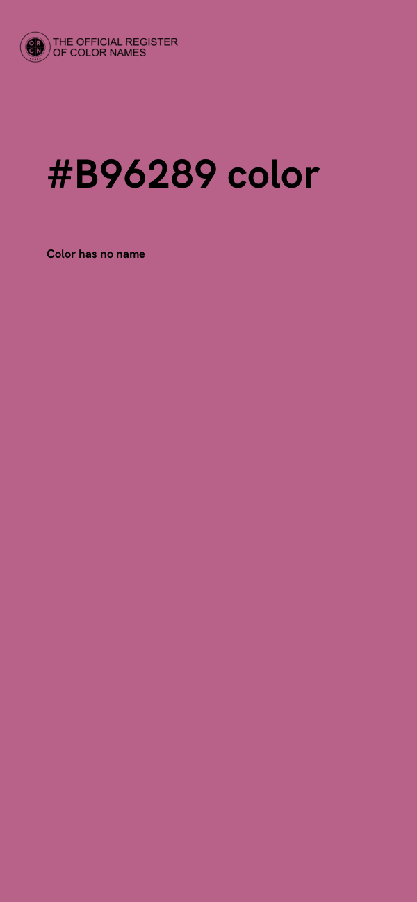 #B96289 color image