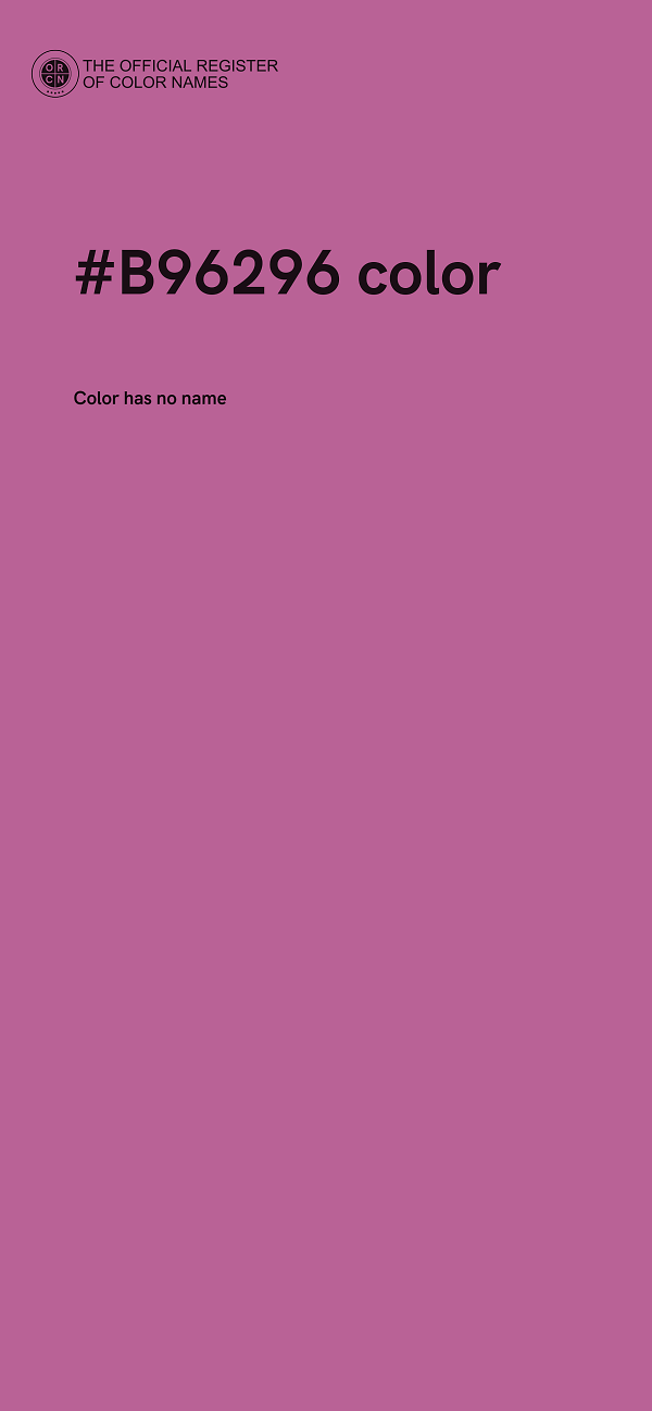 #B96296 color image