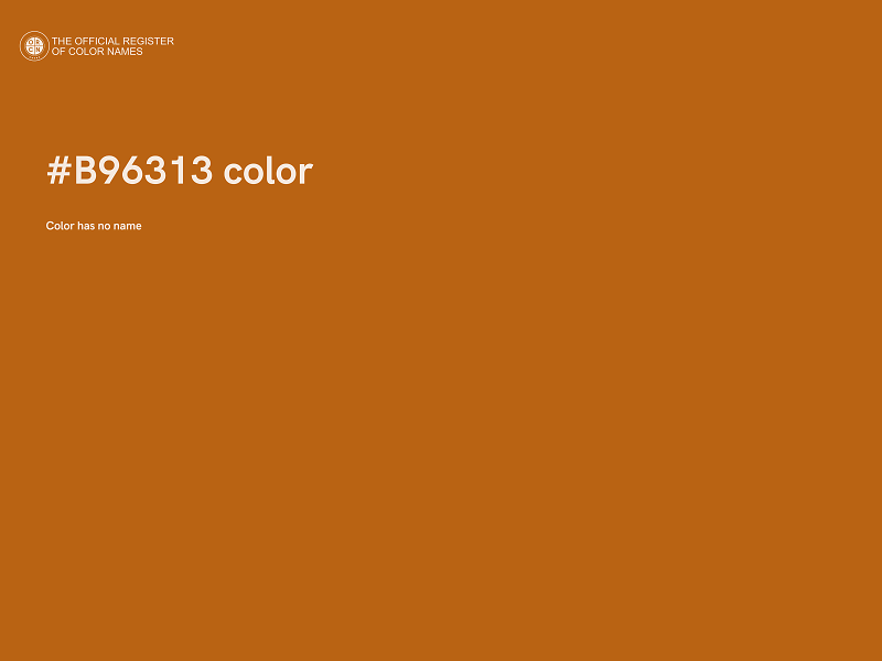 #B96313 color image