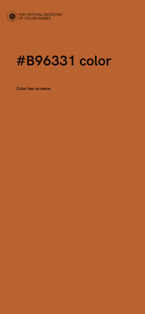 #B96331 color image