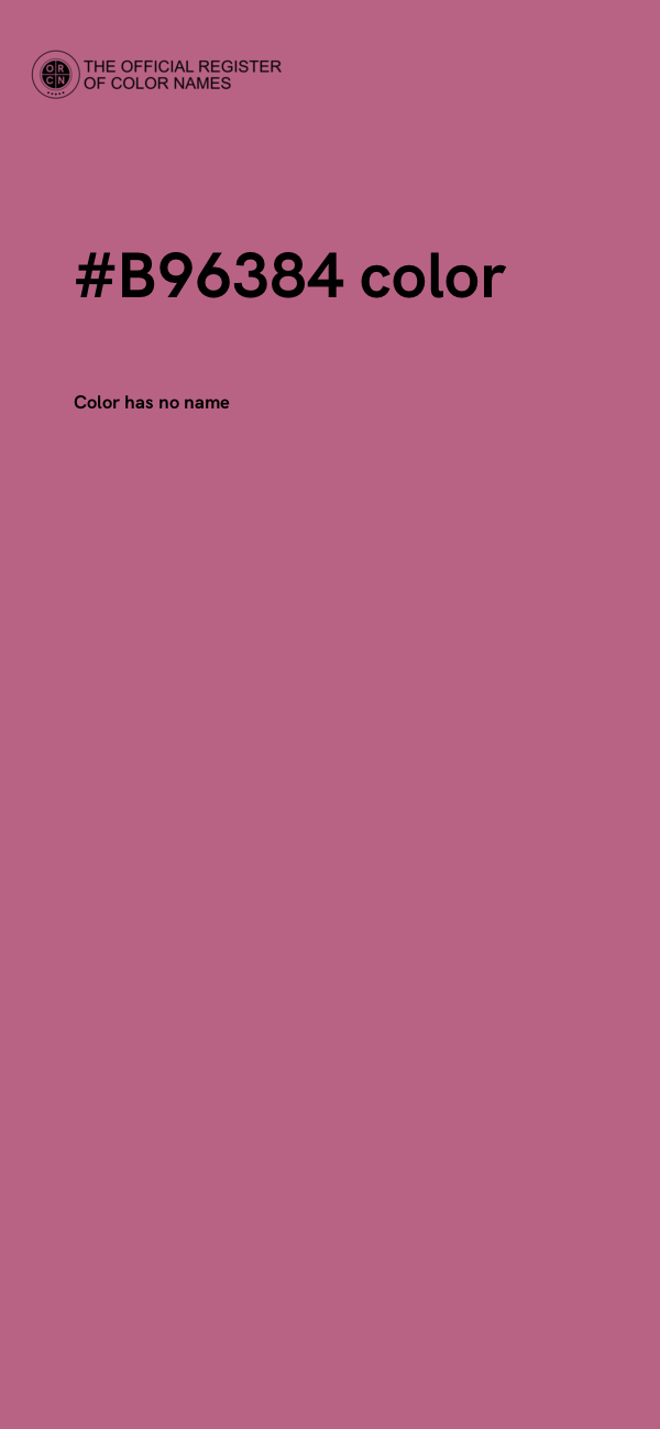 #B96384 color image