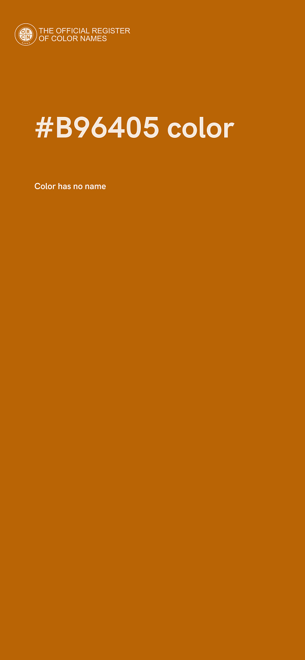 #B96405 color image