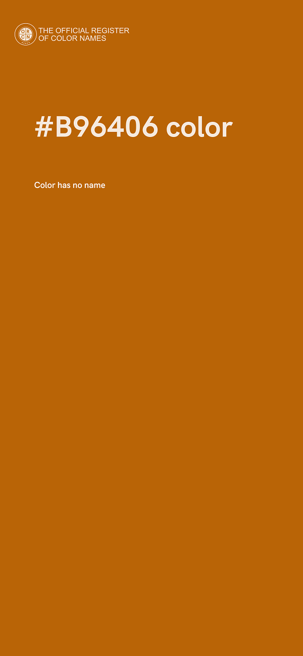 #B96406 color image