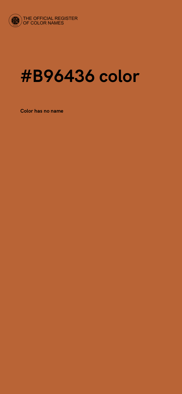 #B96436 color image