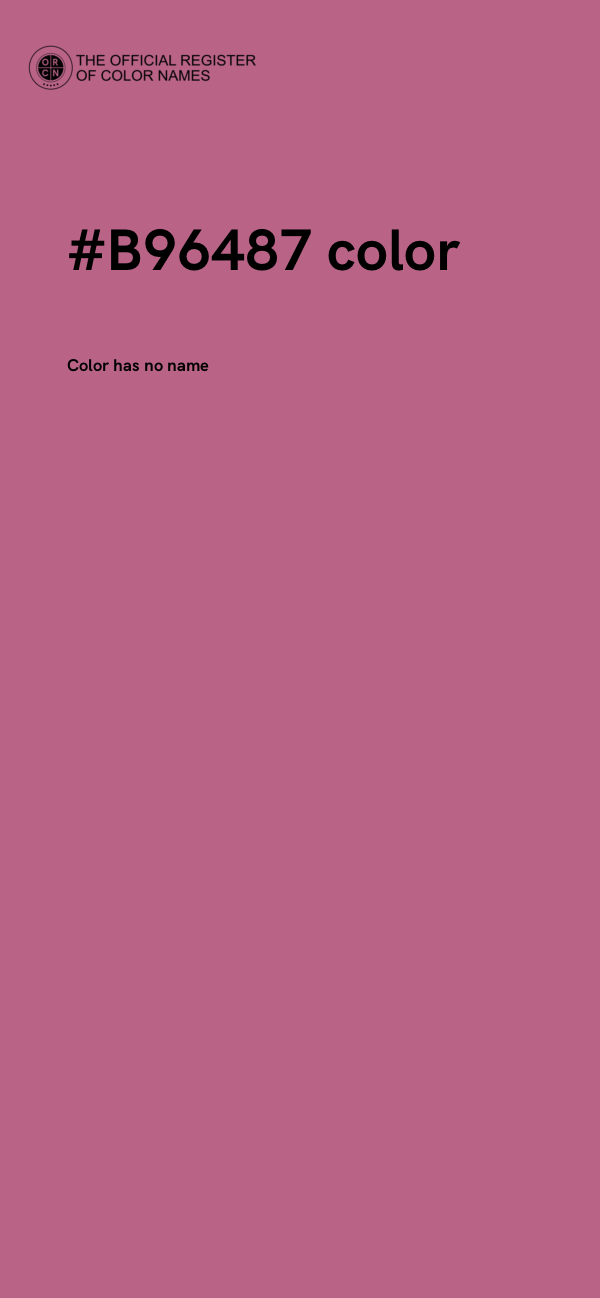 #B96487 color image