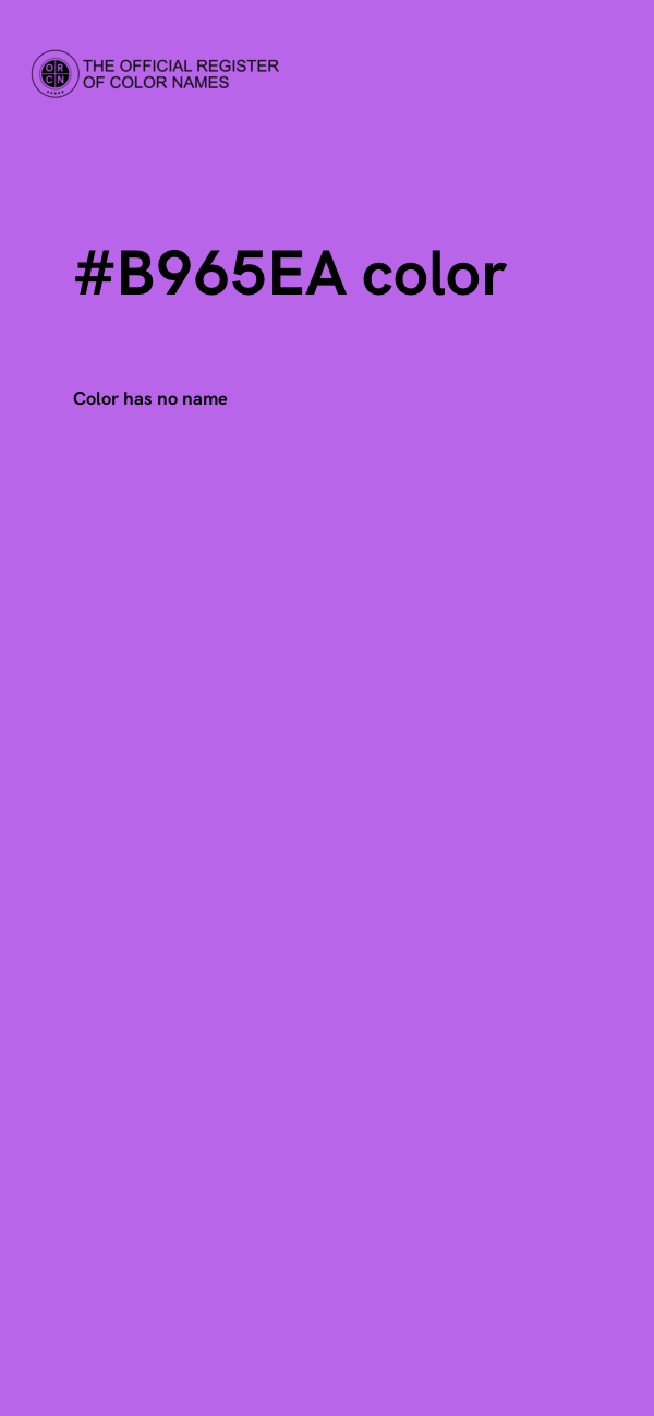 #B965EA color image