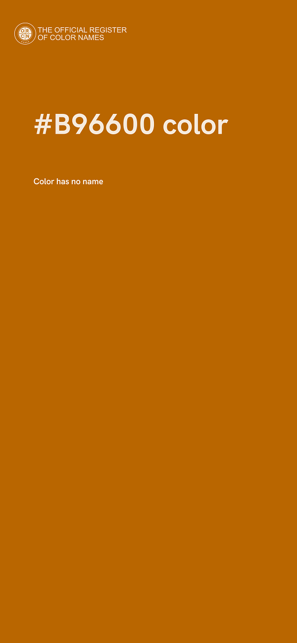 #B96600 color image