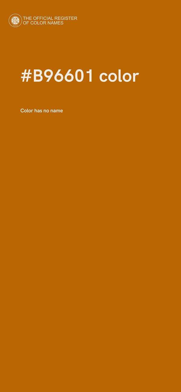 #B96601 color image