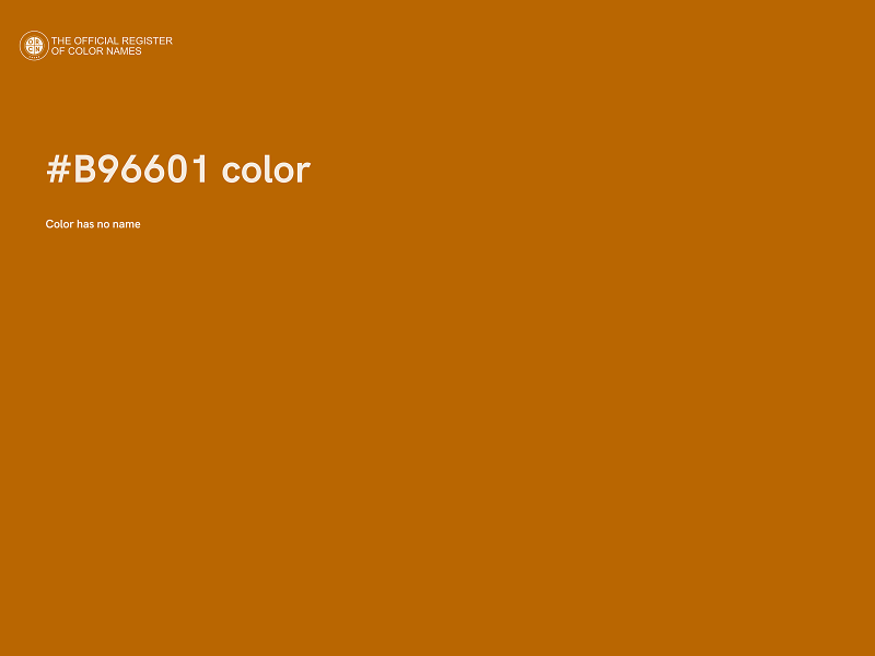 #B96601 color image