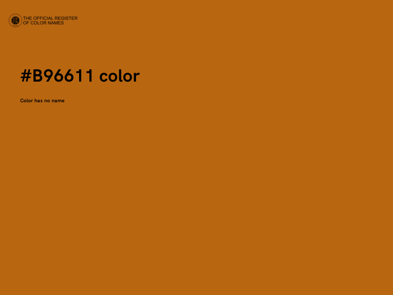 #B96611 color image