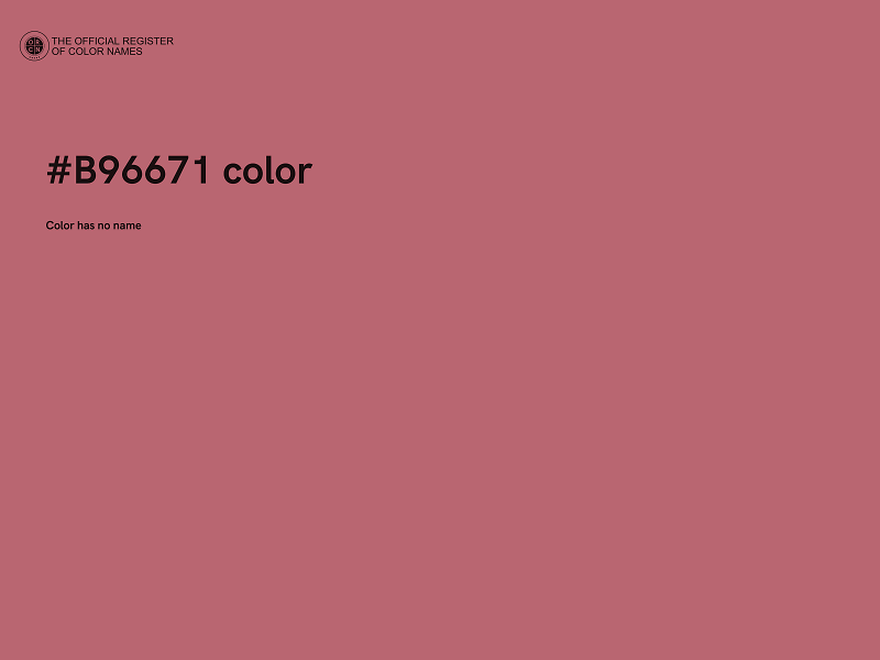 #B96671 color image