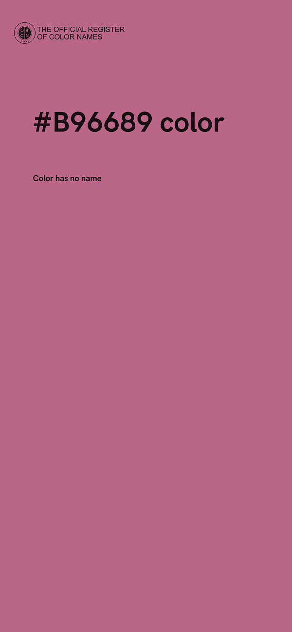 #B96689 color image