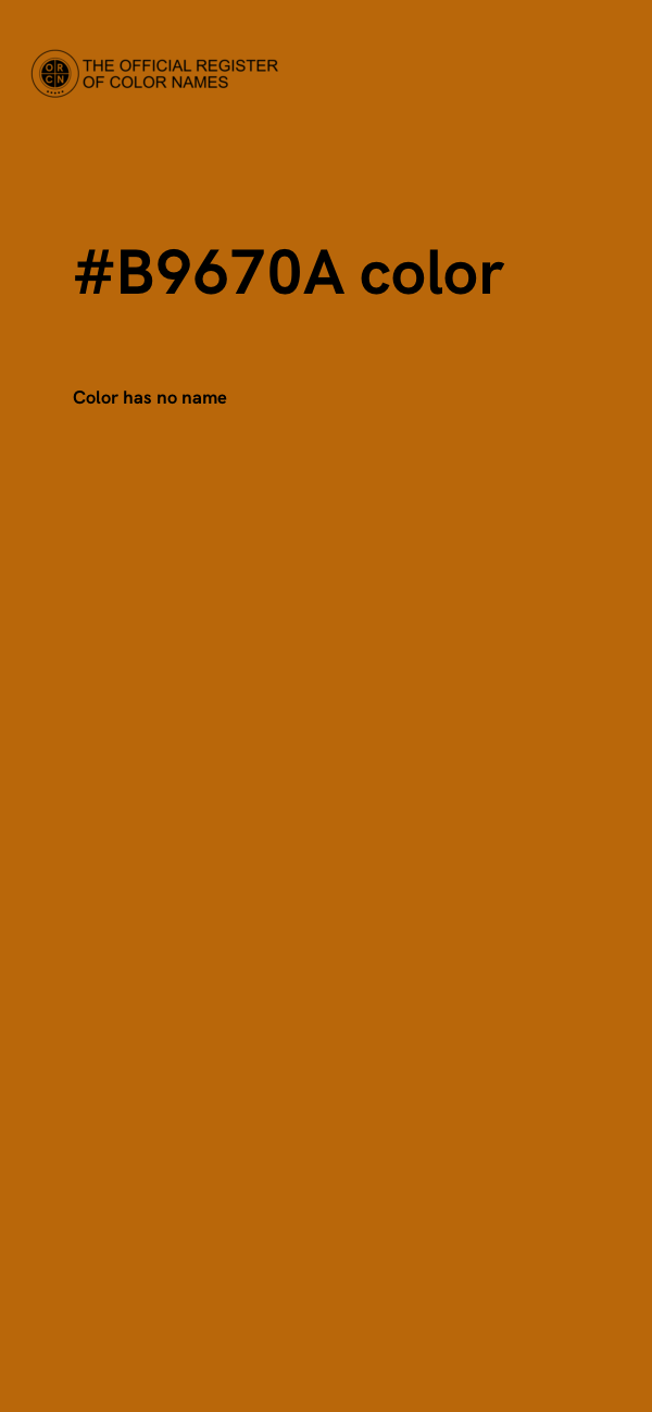 #B9670A color image