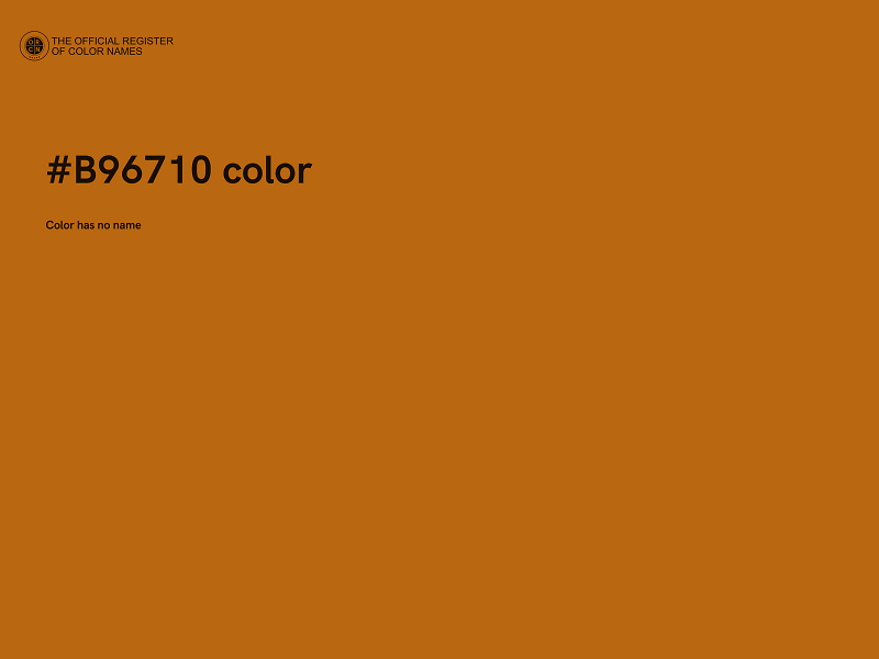 #B96710 color image