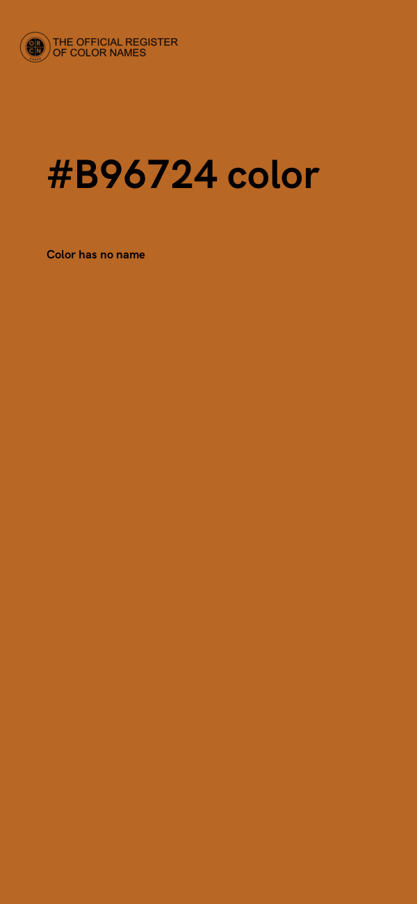#B96724 color image
