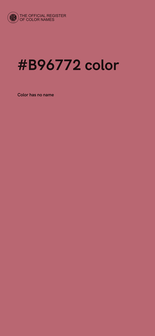 #B96772 color image