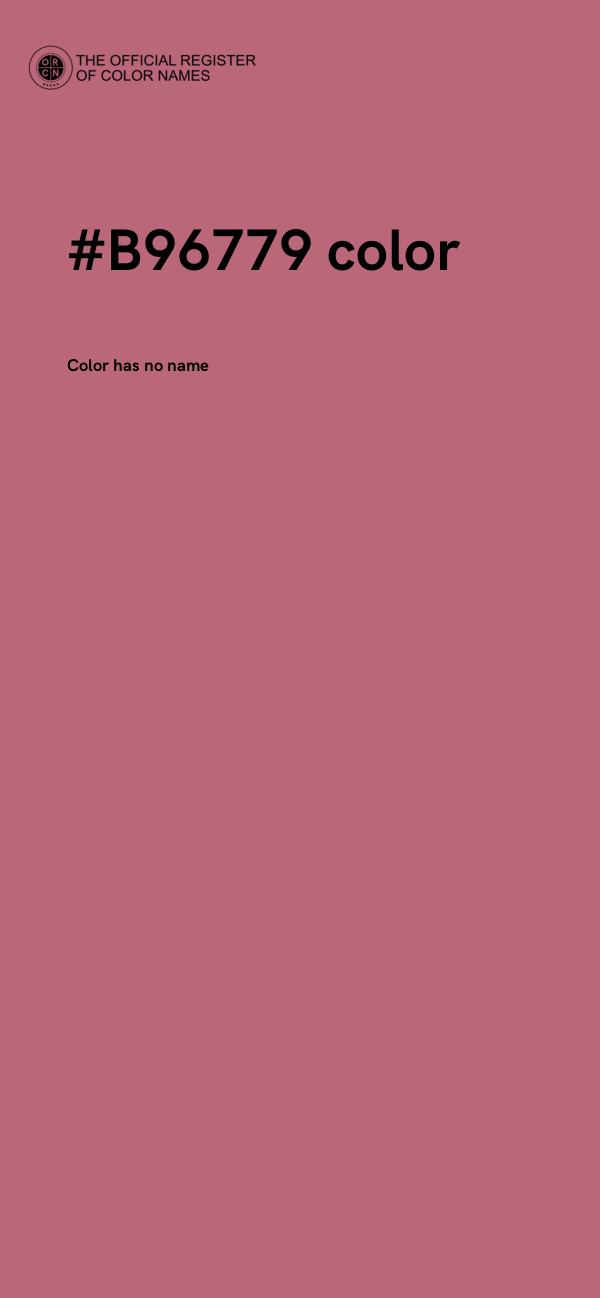 #B96779 color image