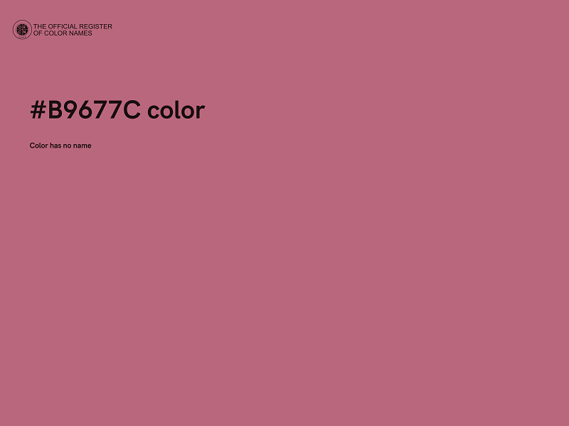 #B9677C color image