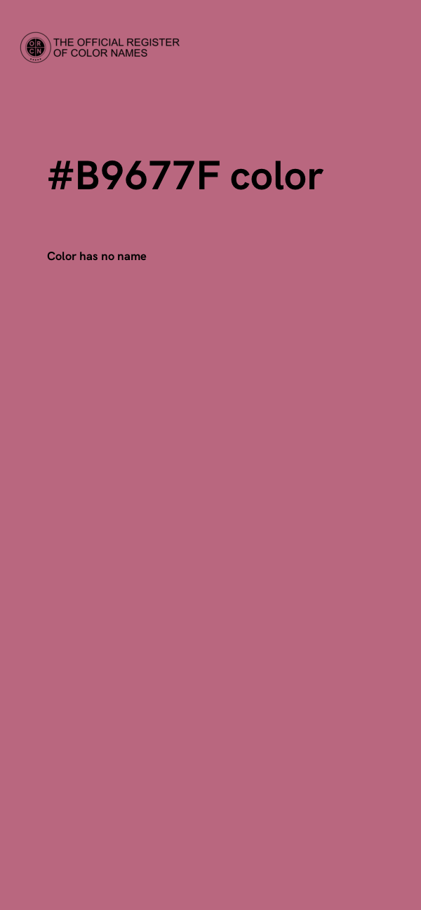 #B9677F color image