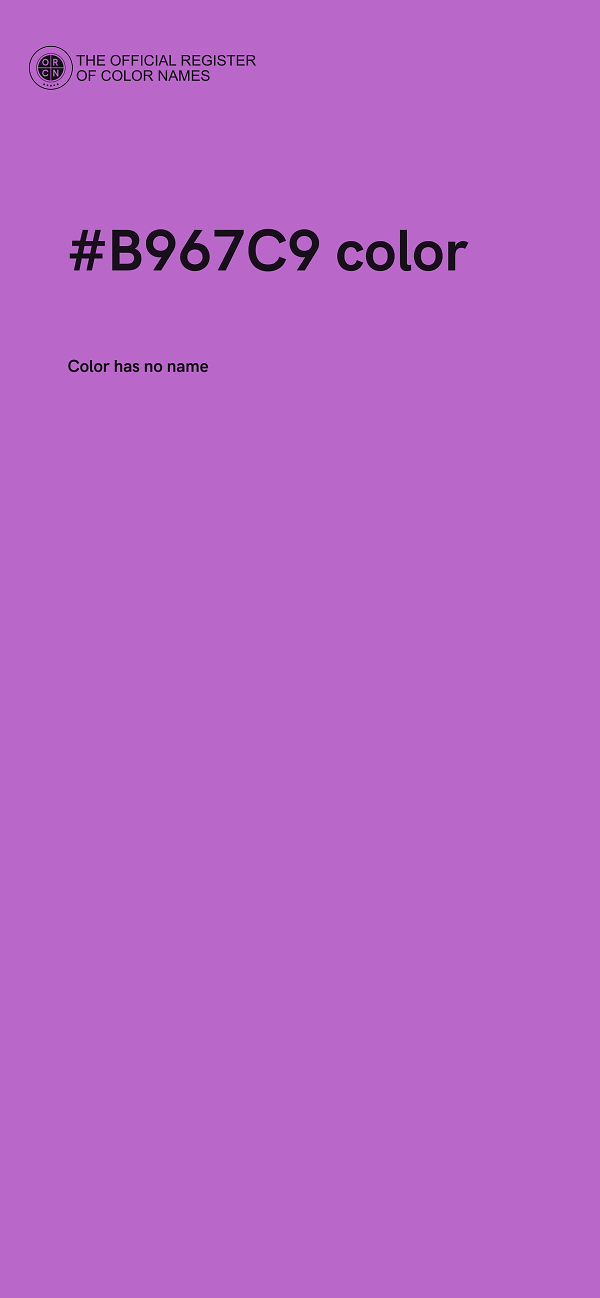 #B967C9 color image