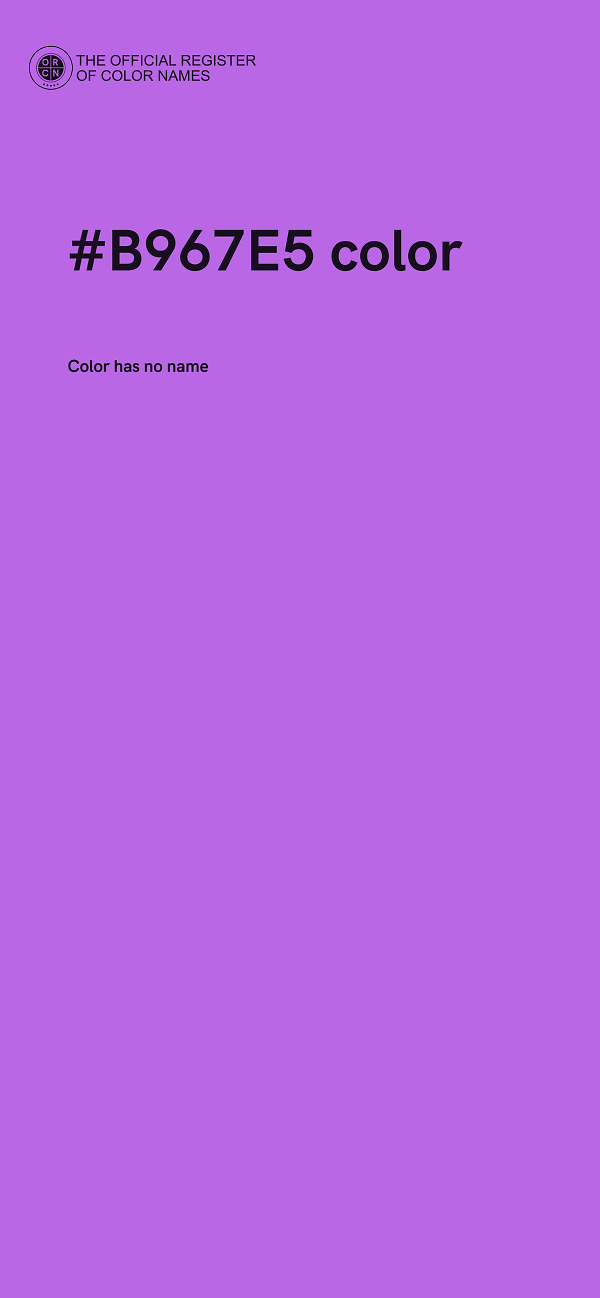 #B967E5 color image