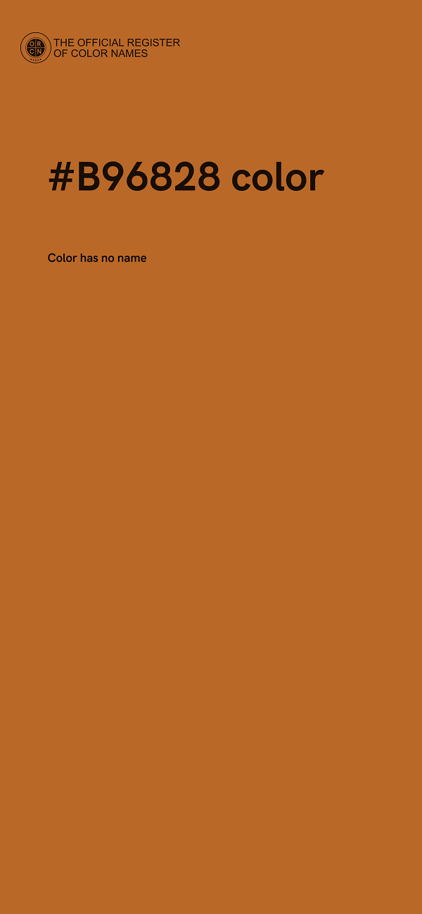 #B96828 color image